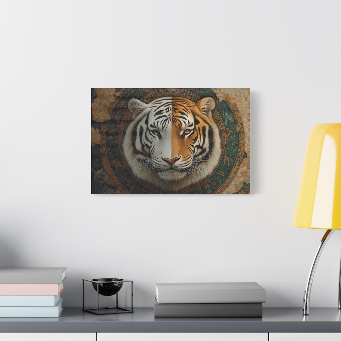 Tiger Blend, Modern Art, Wall Art, Poster, Matte Canvas, Stretched, 1.25"