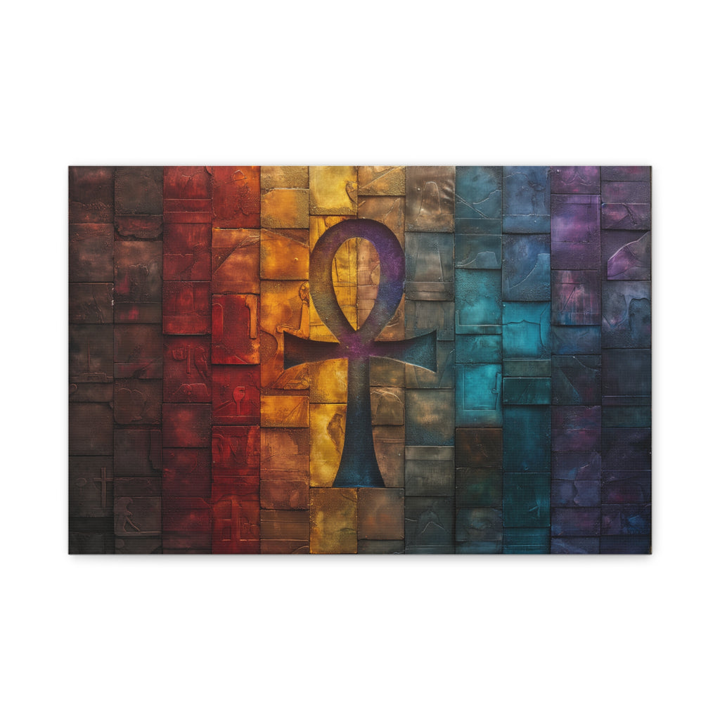 Eternal Ankh, Modern Art, Wall Art, Poster, Matte Canvas, Stretched, 1.25"