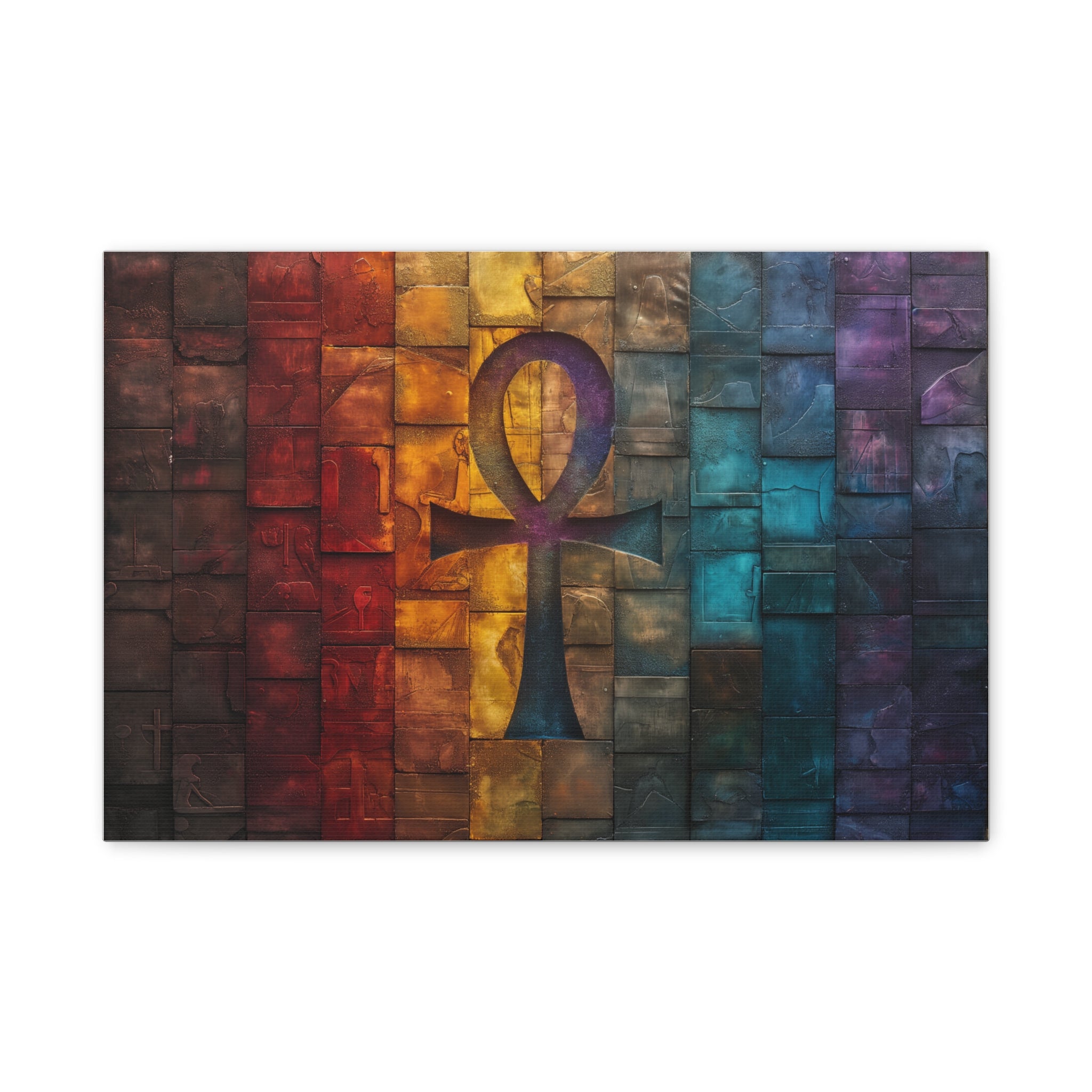Eternal Ankh, Modern Art, Wall Art, Poster, Matte Canvas, Stretched, 1.25"