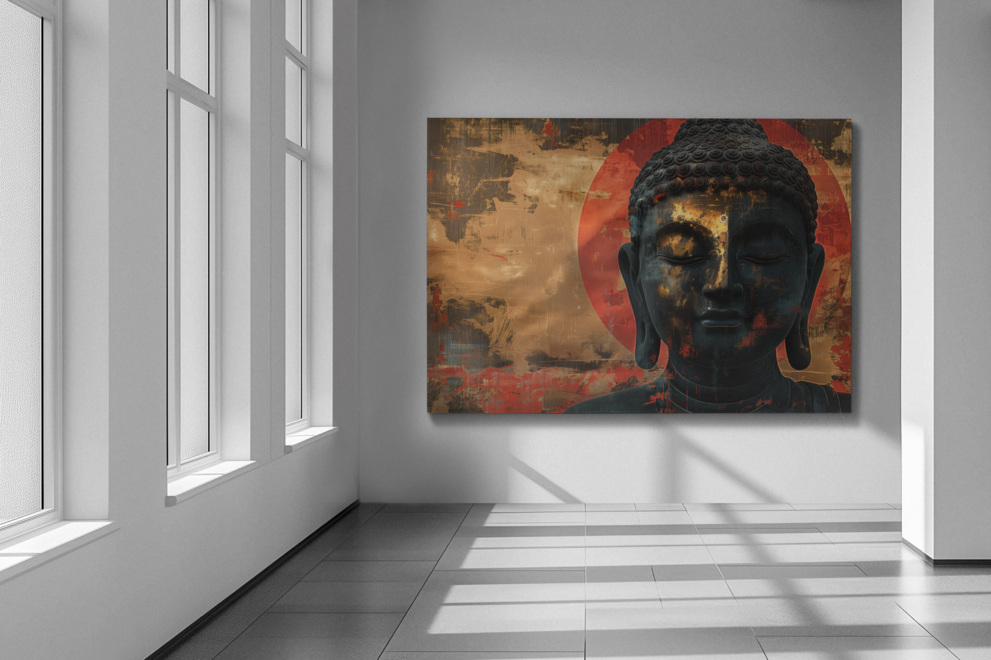 Buddha, Buddha Art, Buddha Meditating, Wall Art, Matte Canvas, Stretched, 1.25"