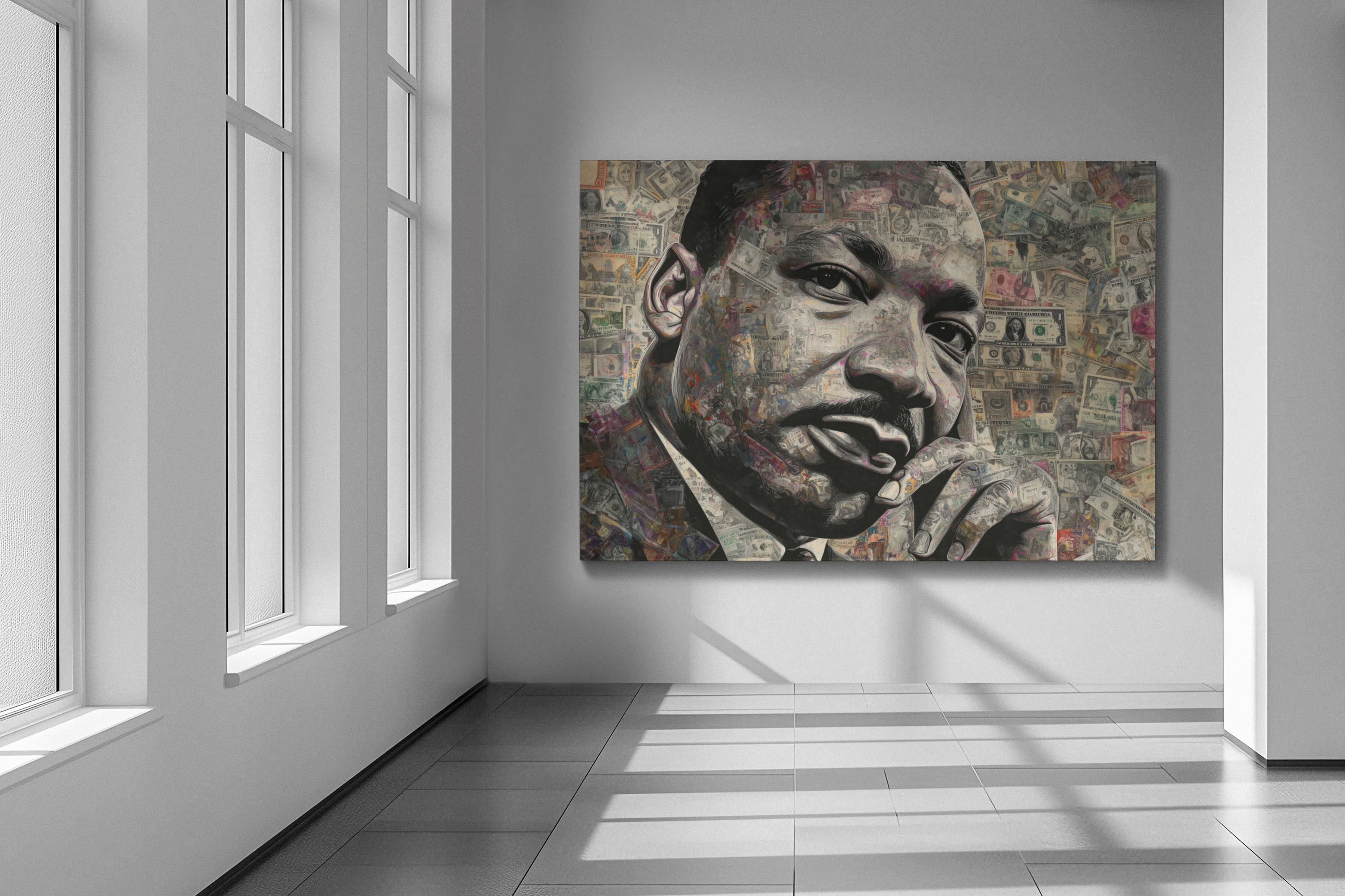 DR. MARTIN LUTHER KING JR. — CANVAS ART, The dream. The voice. The legacy., Stretched, 1.25"