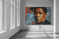 DENZEL WASHINGTON — CANVAS ART, The presence. The power. The legacy., Stretched, 1.25"