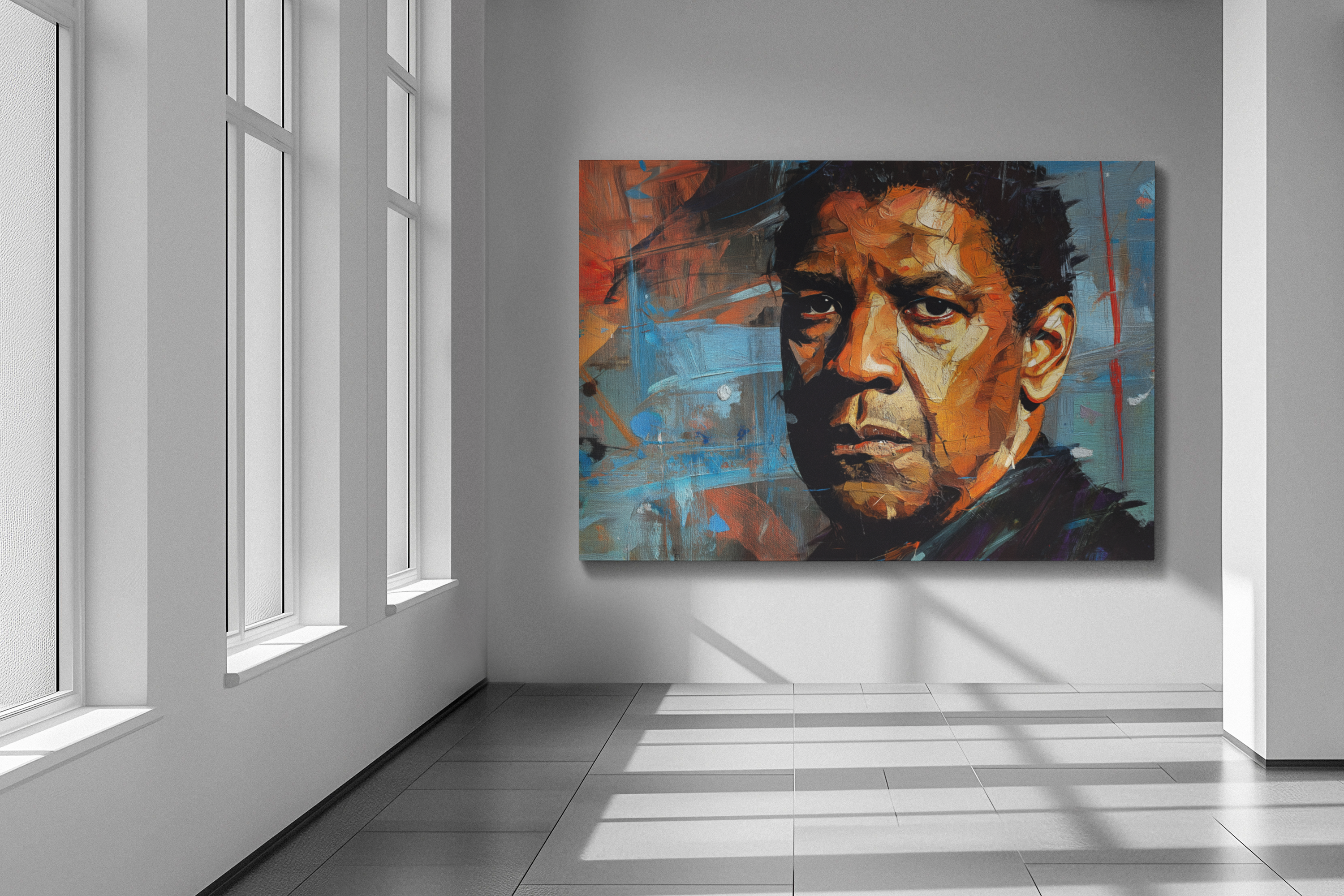 DENZEL WASHINGTON — CANVAS ART, The presence. The power. The legacy., Stretched, 1.25"