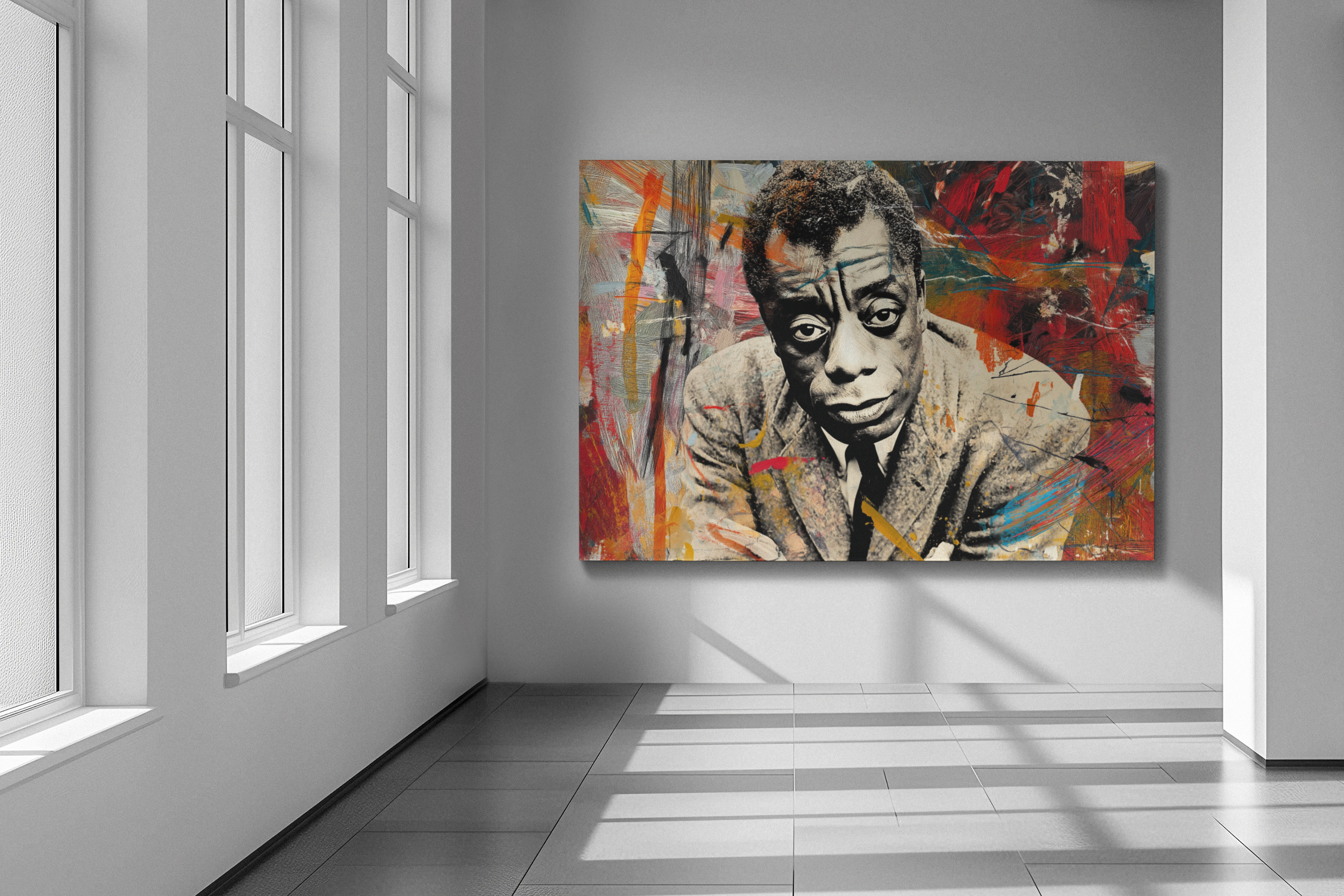 JAMES BALDWIN — CANVAS ART, The intellect. The truth. The legacy., Stretched, 1.25"