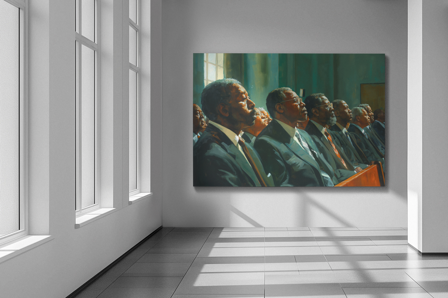 The Elders, Modern Art, Wall Art, Poster, Blackman, African-American Art, Matte Canvas, Stretched, 1.25"