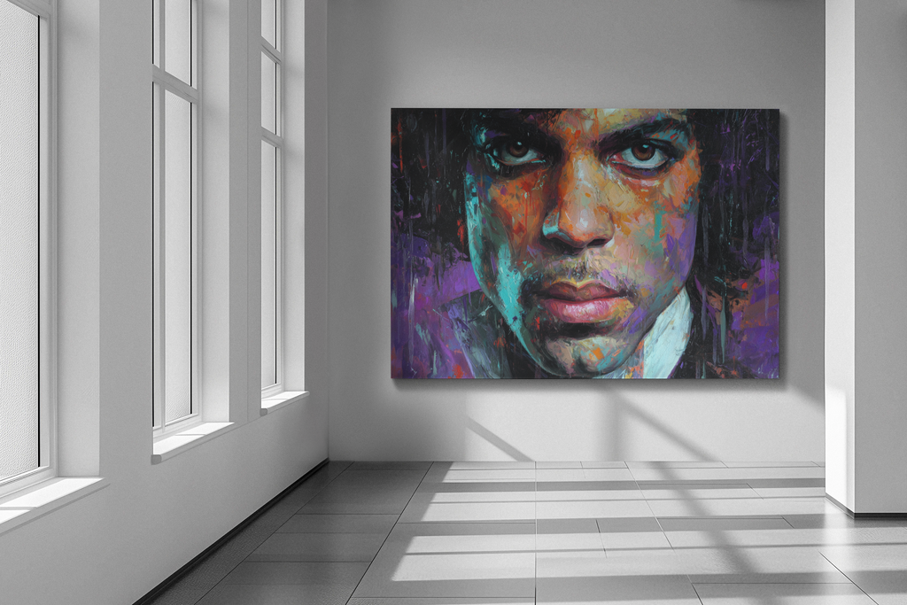 PRINCE — CANVAS ART, The mystique. The music. The legacy., Stretched, 1.25"