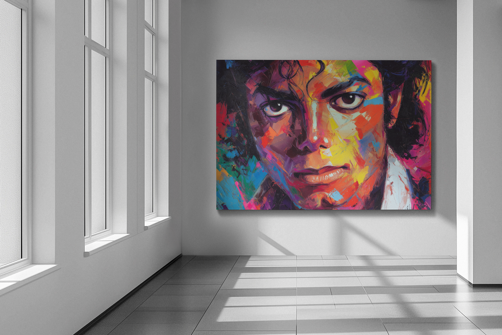 KING OF POP — CANVAS ART, Modern Art, Wall Art, Poster, Matte Canvas, Stretched, 1.25"