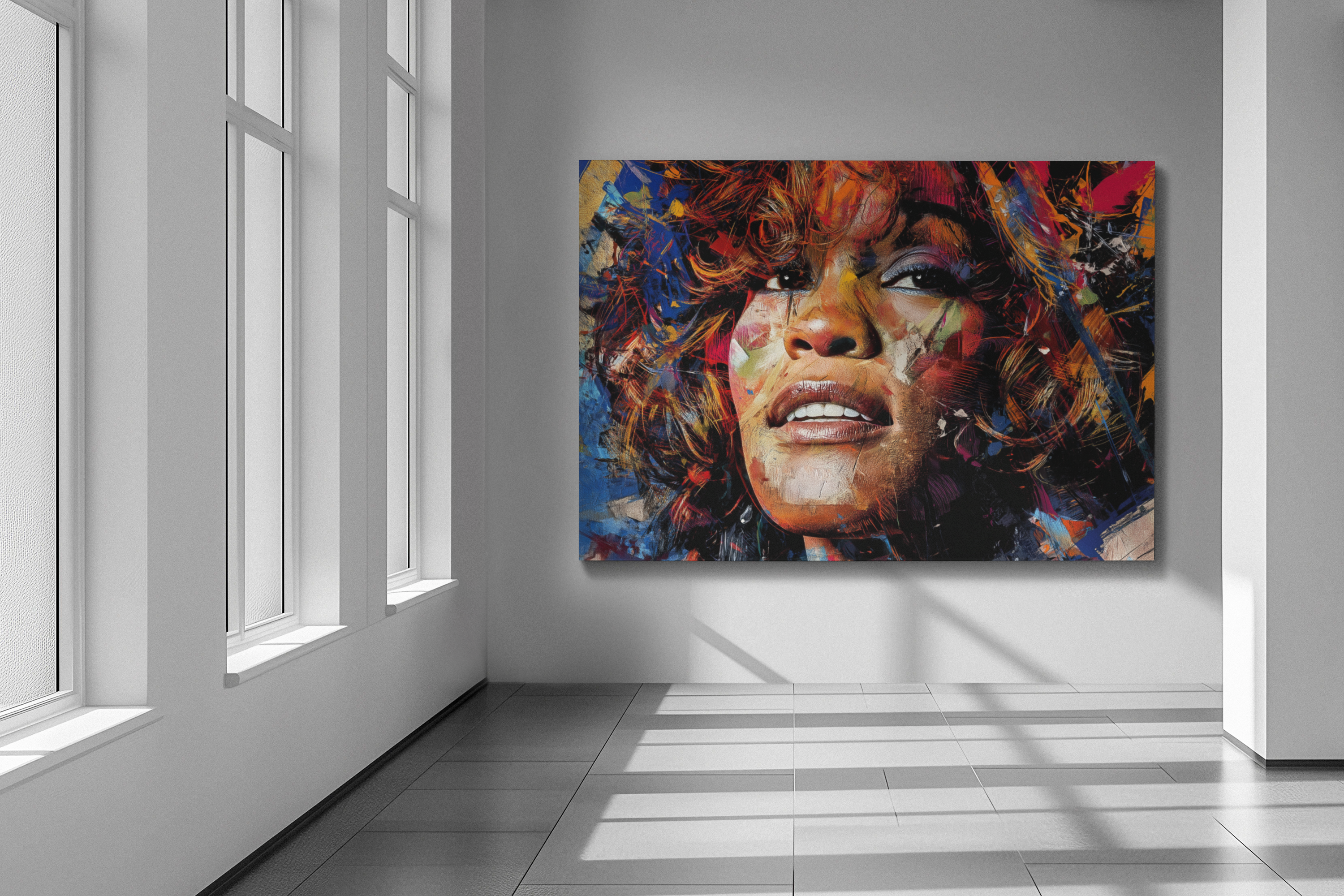 WHITNEY HOUSTON — CANVAS ART, The voice. The grace. The legacy., Stretched, 1.25"